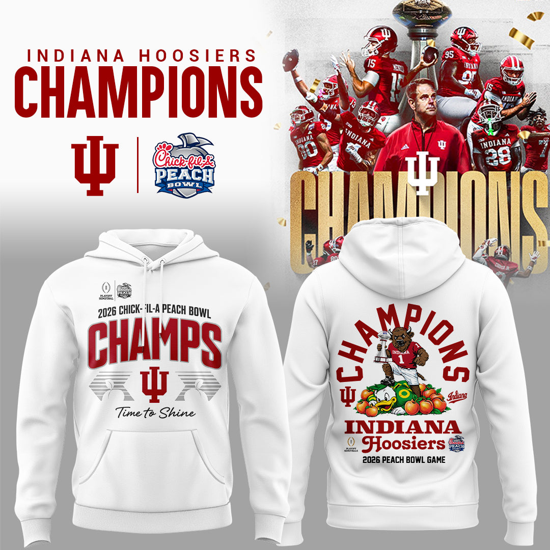 Indiana Hoosiers 2026 Peach Bowl Champions Limited Hoodie