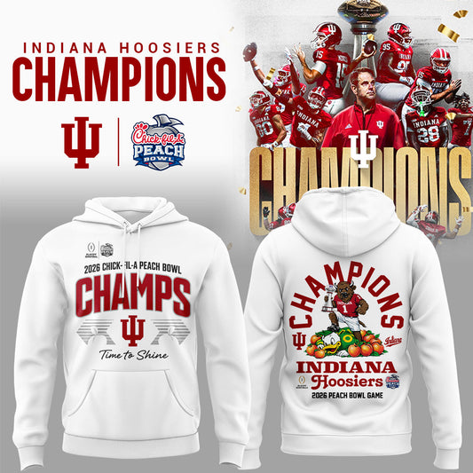 Indiana Hoosiers 2026 Peach Bowl Champions Limited Hoodie