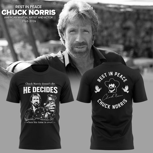 REST IN PEACE ðŸ–¤ðŸ•Šï¸ Chuck Norris TShirt