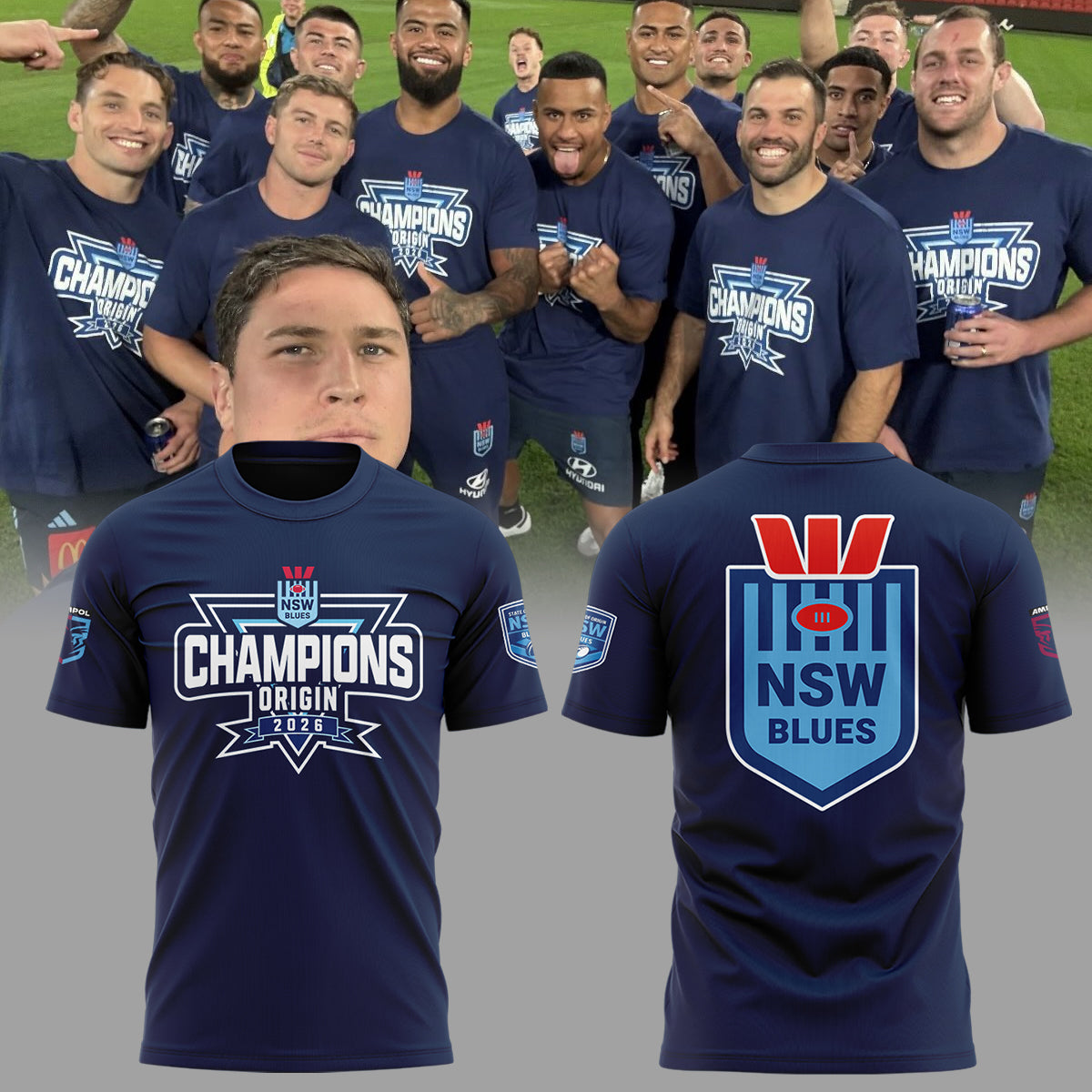 NSW Blues Champions State of Origin 2026 Tee
