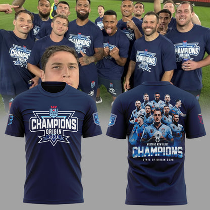 NSW Blues Champions State of Origin 2026 Tee