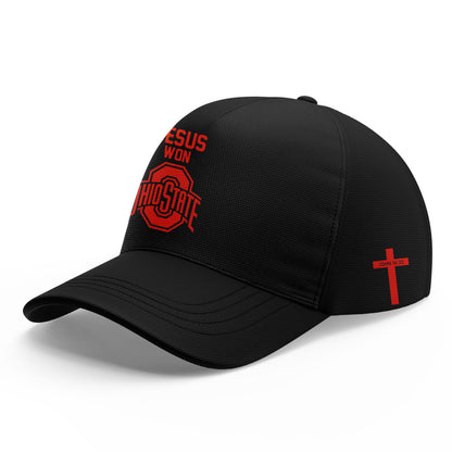 Limited Edition Ohio State Buckeyes Jesus Won White Black Hoodie