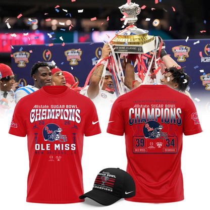 Ole Miss Rebels 2026 Sugar Bowl Champions T-shirt