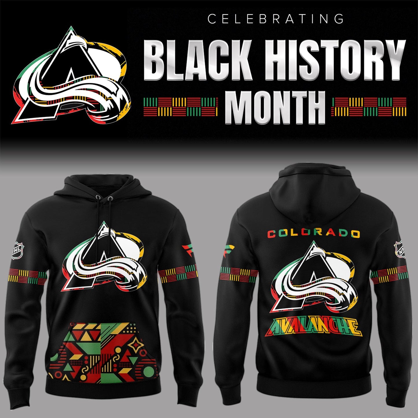 Limited Edition Colorado Avalanche Black History Month Hoodie