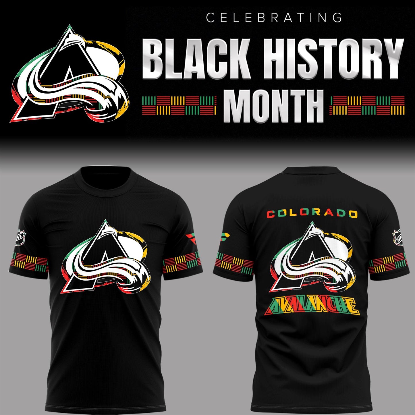 Limited Edition Colorado Avalanche Black History Month Shirt