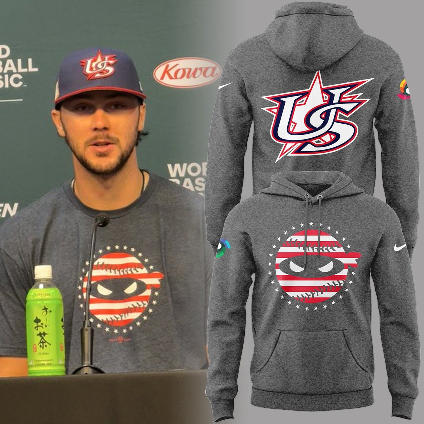 Limited Edition Ninja Usa Baseball Hoodie