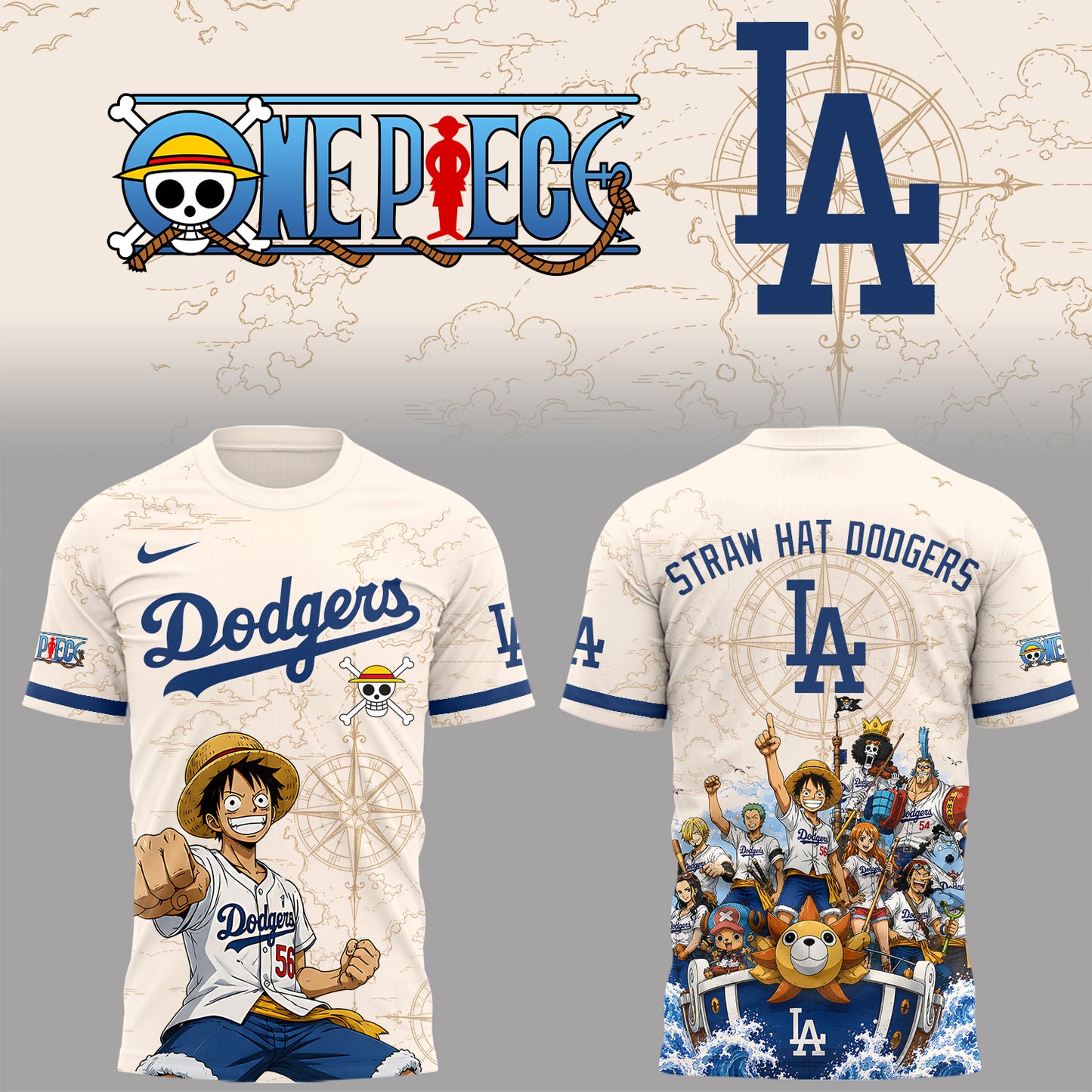 Los Angeles Dodgers x One Piece 2026 Limited Edition T-shirt