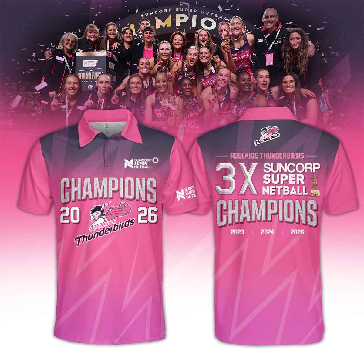 Adelaide Thunderbirds 2026 Champions Women’s Edition Polo For Fans