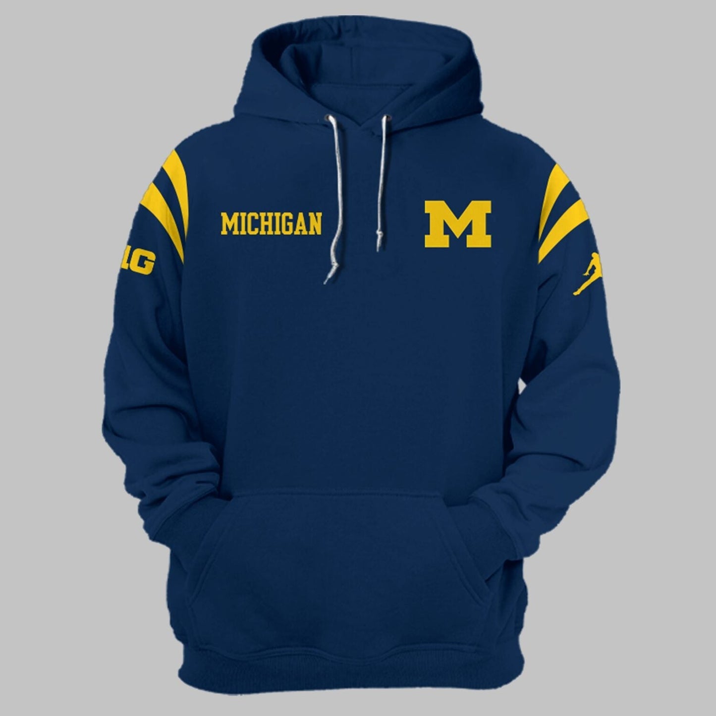 Limited Edition Michigan Printed Logo Navy Hoodie