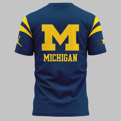 Limited Edition Michigan Printed Logo Navy T-Shirt