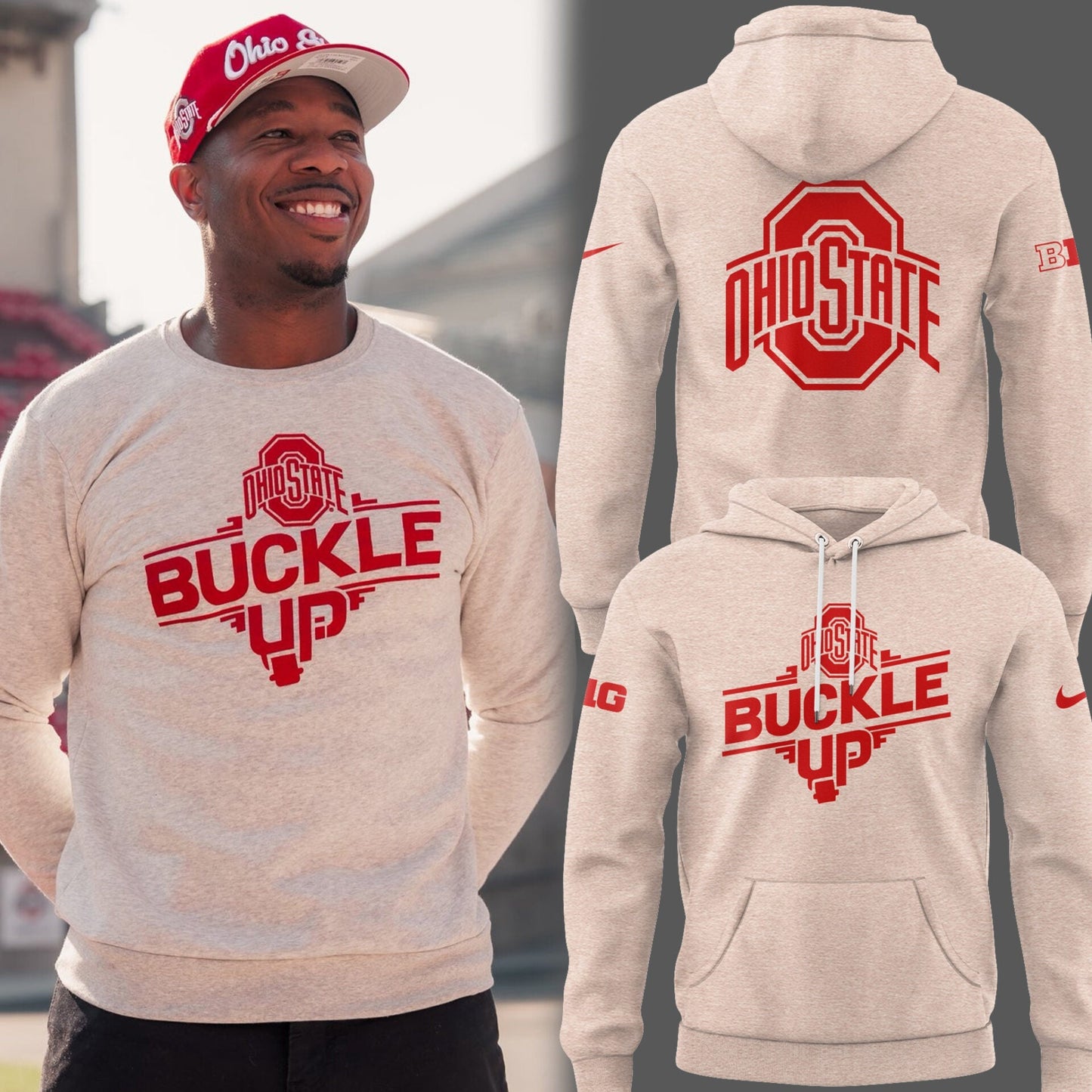 Limited Edition Ohio State Football Buckle Up� Black Hoodie