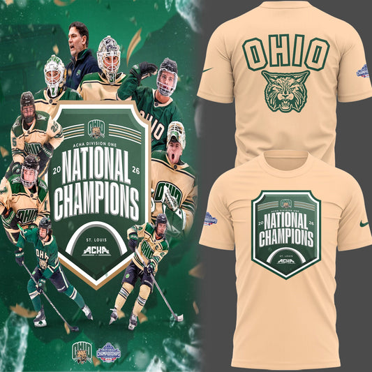 Limited Edition Ohio Bobcat ACHA National Champions 2026ðŸ†TShirt