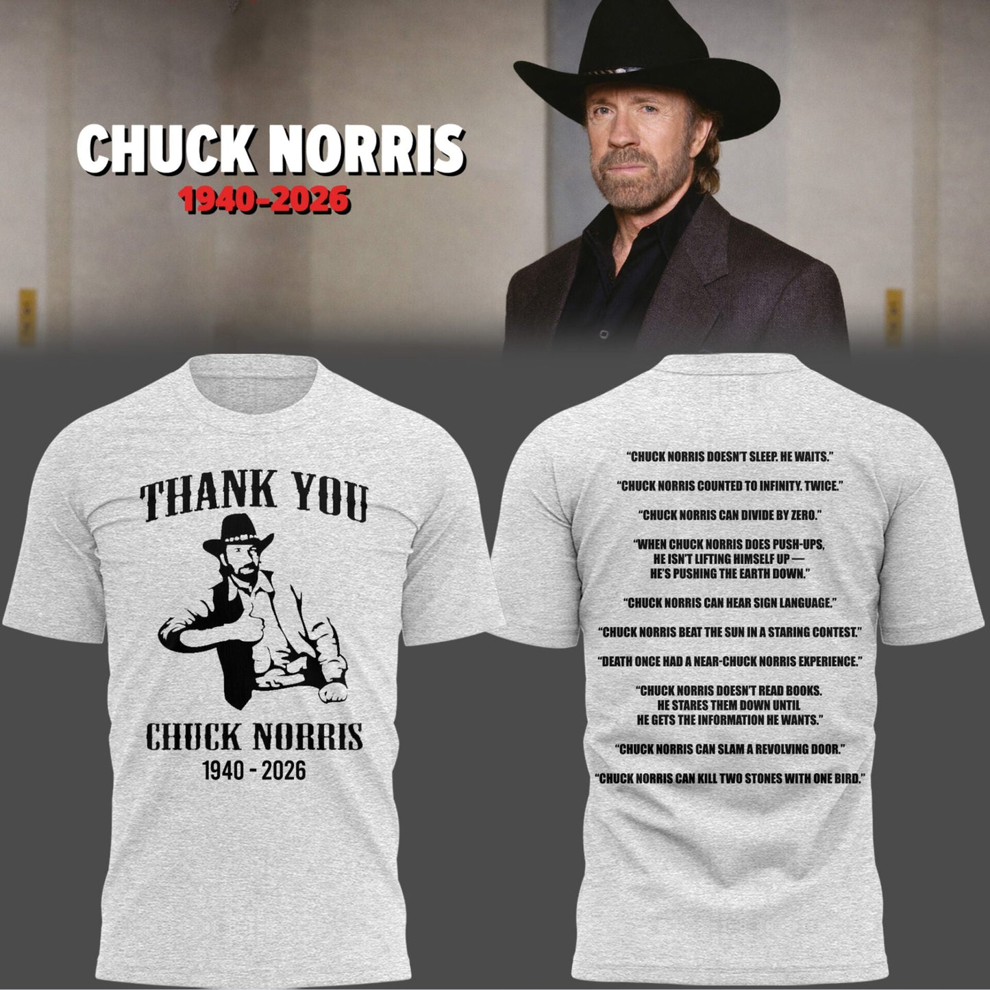 Limited Edition Thank you for the Memories-C.Norris Shirt