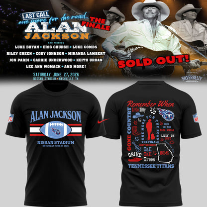 Exclusive Version Alan Jackson "Last Call... The Finale" Black Tshirt 2026