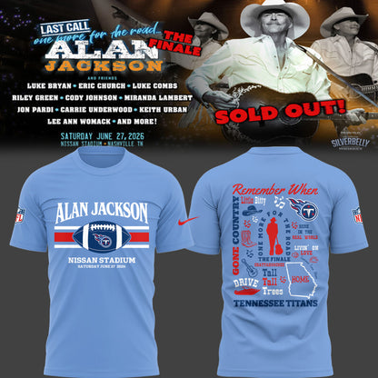 Exclusive Version Alan Jackson "Last Call... The Finale" Black Tshirt 2026