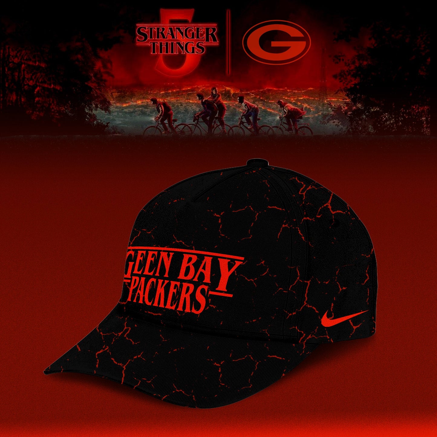 [Special Deal Black Friday] Green Bay Packers x Stranger Things Limited Hoodie