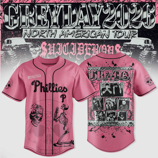 Philadelphia Phillies X $uicideboy$ Greyday 2026 “ North American Tour Jersey