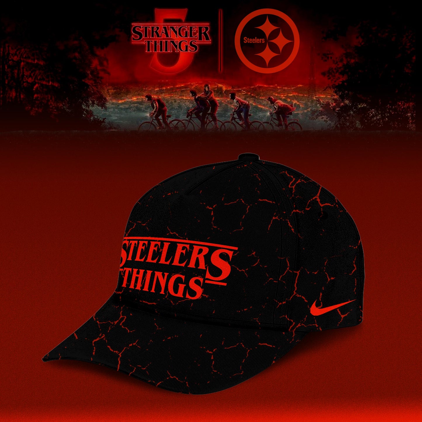 [Special Deal Black Friday] Pittsburgh Steelers x Stranger Things Limited Hoodie