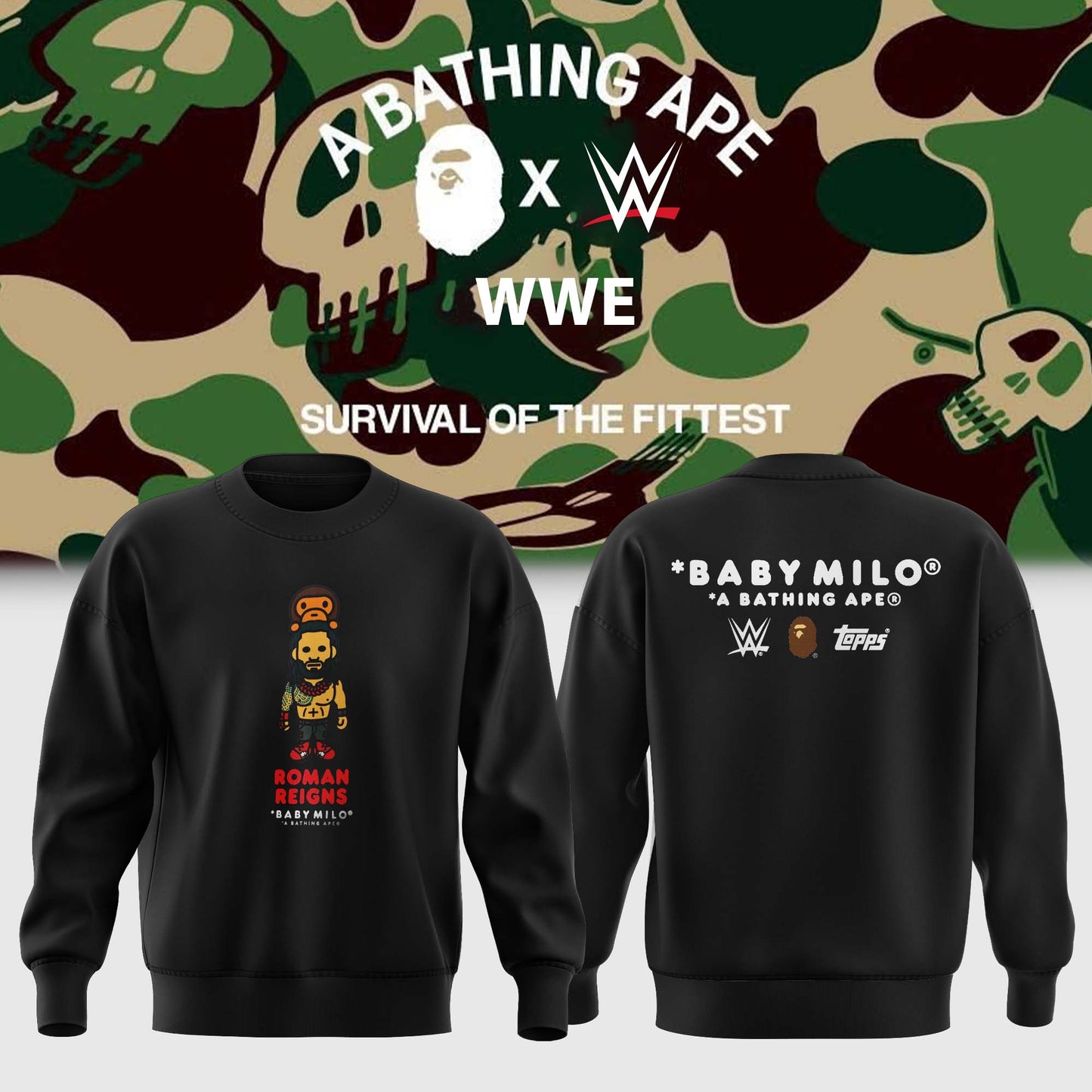 BAPE® x WWE The Fittest Sweatshirt