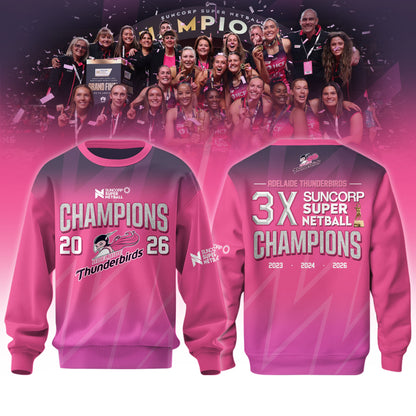 Adelaide Thunderbirds 2026 Champions Women’s Edition Sweatshirt For Fans