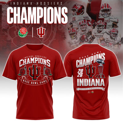 Indiana Hoosiers 2026 Rose Bowl Champions Limited Combo TShirt