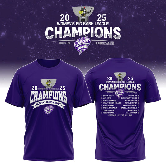Hobart WBBL Champions 2025/26 T-shirt Limited Edition + Selling Out Fast