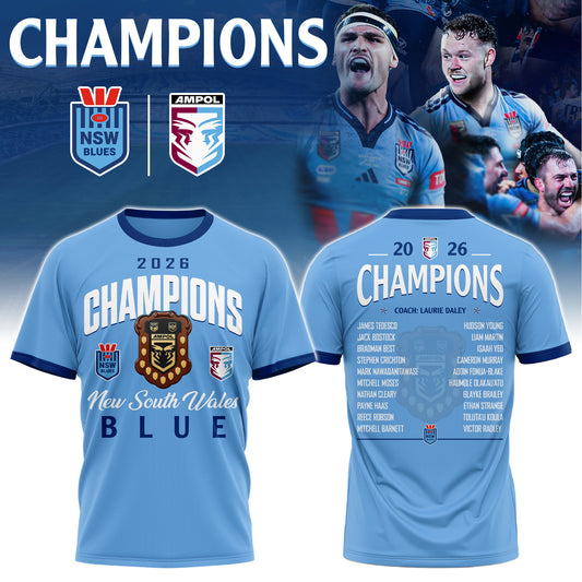 NSW Blues Champions State of Origin 2026 Tee