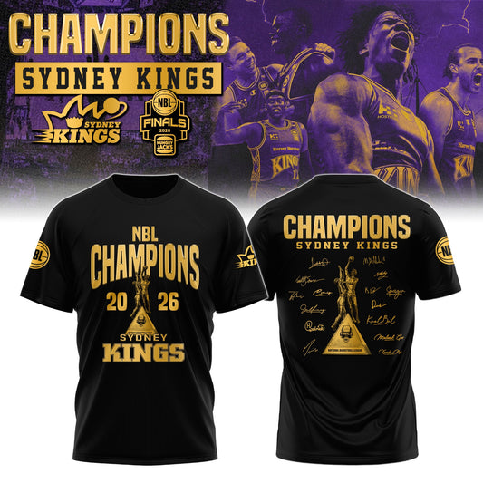 Sydney Kings Champions NBL 2026 tshirt Limited Edition + Selling Out Fast