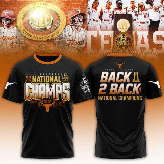 Texas Longhorns Softball 2026 NCAA National Champions Locker Room T-Shirt