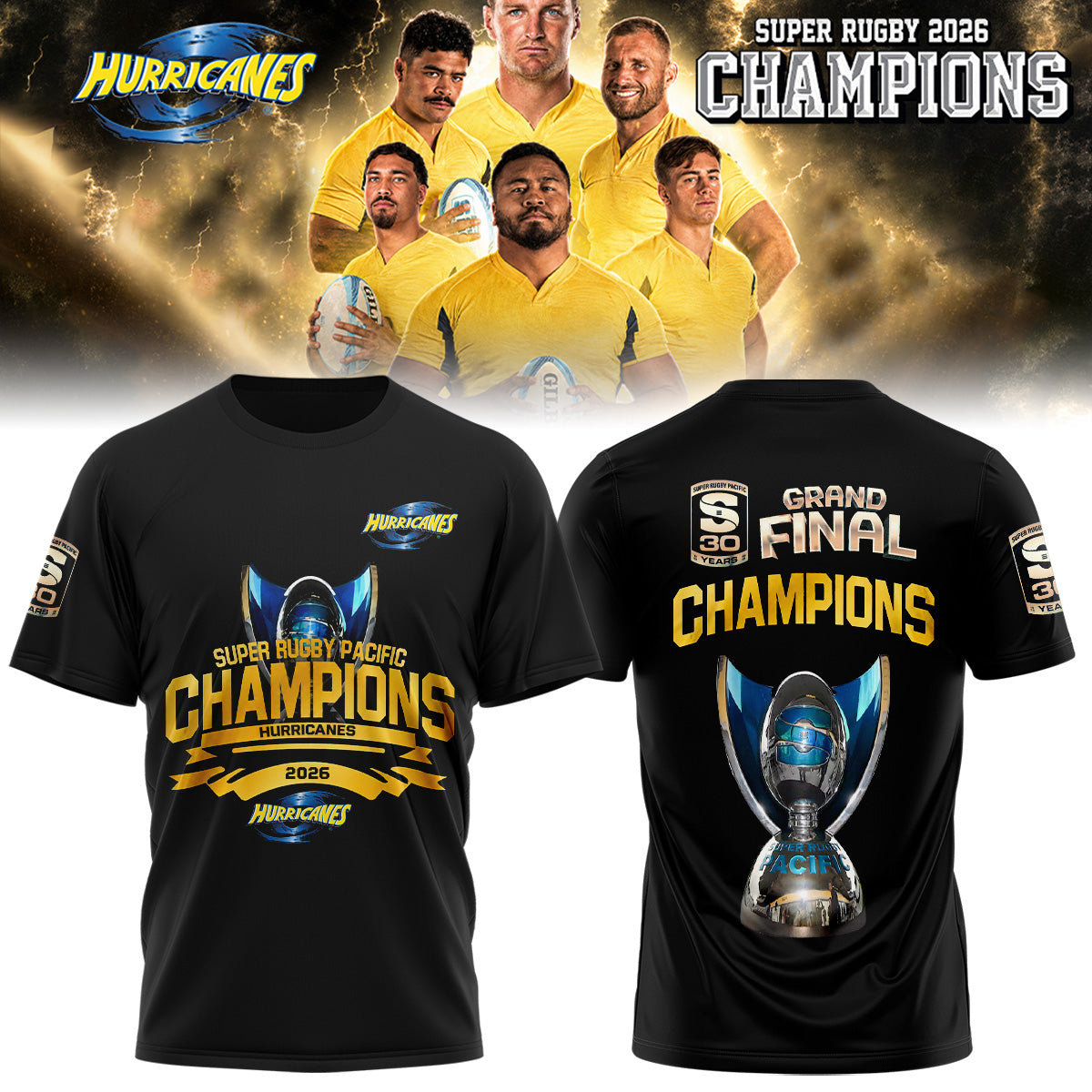 Hurricanes Rugby Super Rugby Pacific Champions for 2026 T-shirt