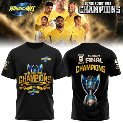 Hurricanes Rugby Super Rugby Pacific Champions for 2026 T-shirt