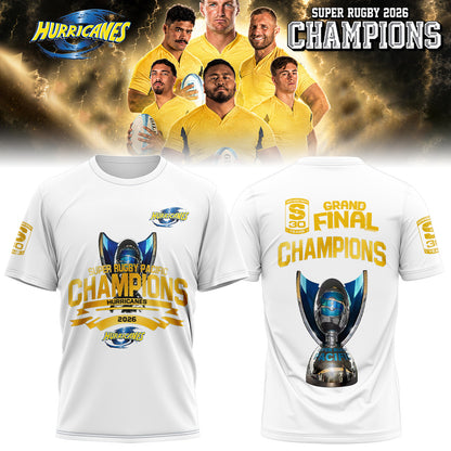 Hurricanes Rugby Super Rugby Pacific Champions for 2026 T-shirt
