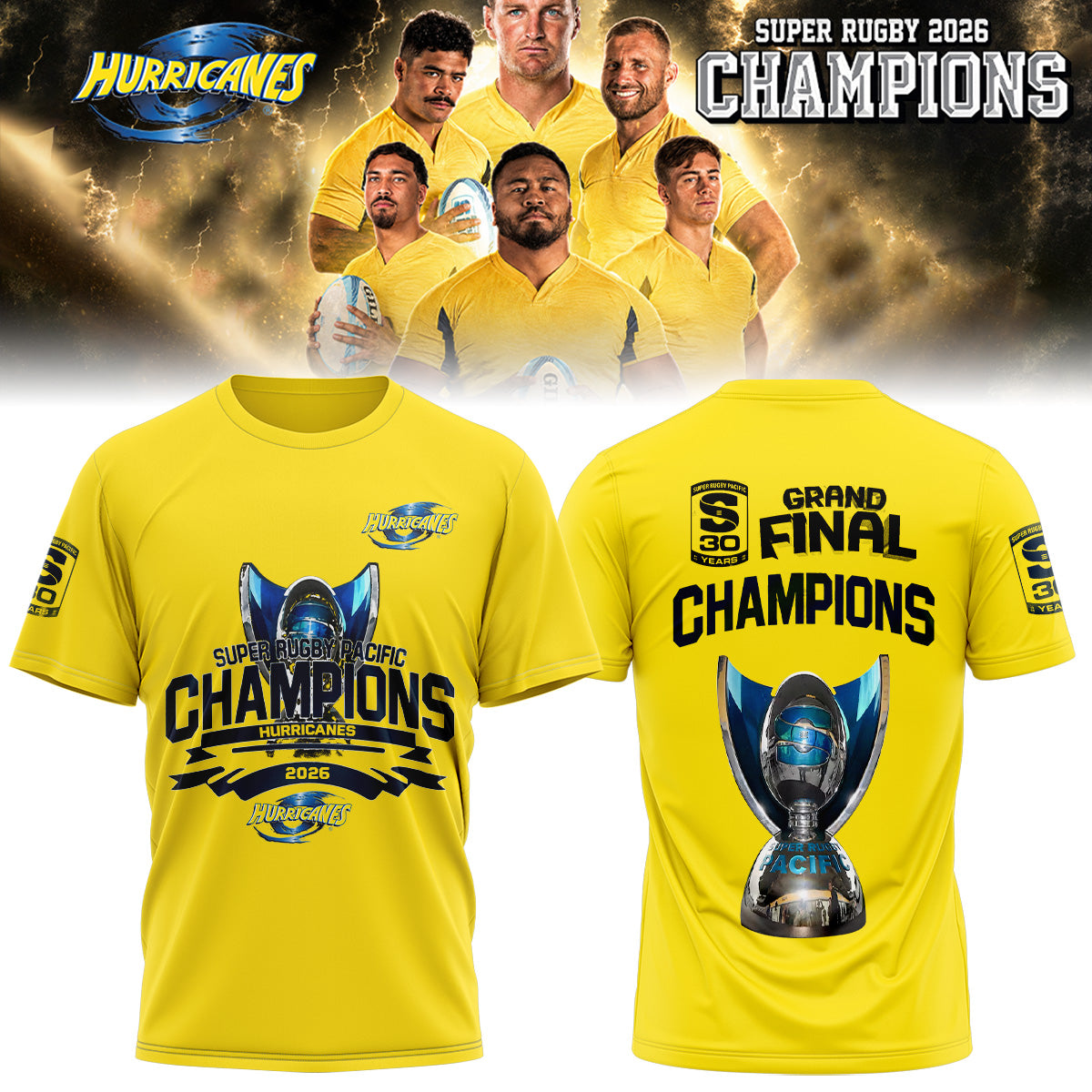 Hurricanes Rugby Super Rugby Pacific Champions for 2026 T-shirt