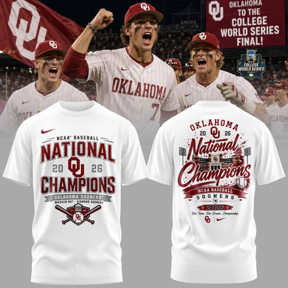 Oklahoma Sooners 2026 NCAA Baseball National Champions Tshirt