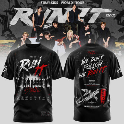 STRAY KIDS – RUN IT WORLD TOUR 2026 Tshirt