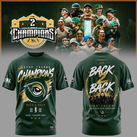 Utah Talons Back-to-Back 2026 Champions Tshirt