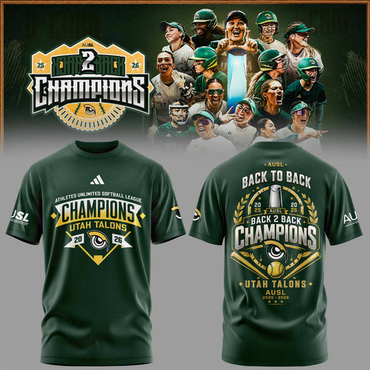Utah Talons Back-to-Back 2026 Champions Tshirt