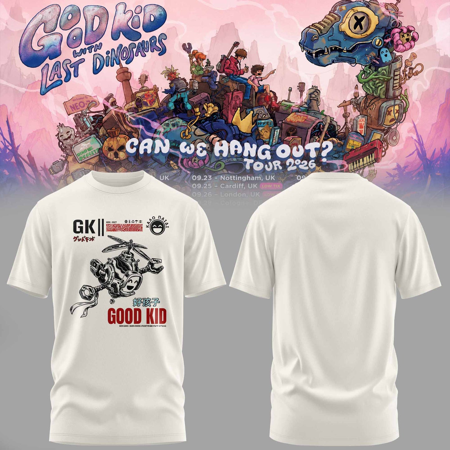 Good Kid × Last Dinosaurs – Can We Hang Out? Tour 2026 Tshirt