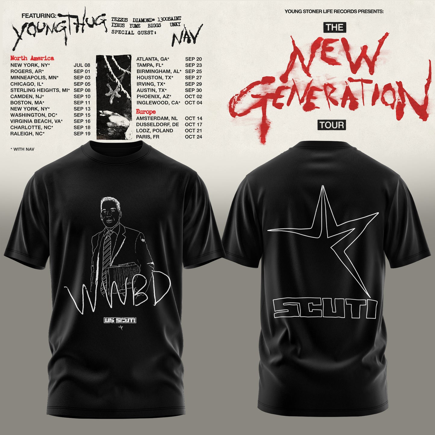 Young Thug – The New Generation World Tour 2026 Limited Tshirt