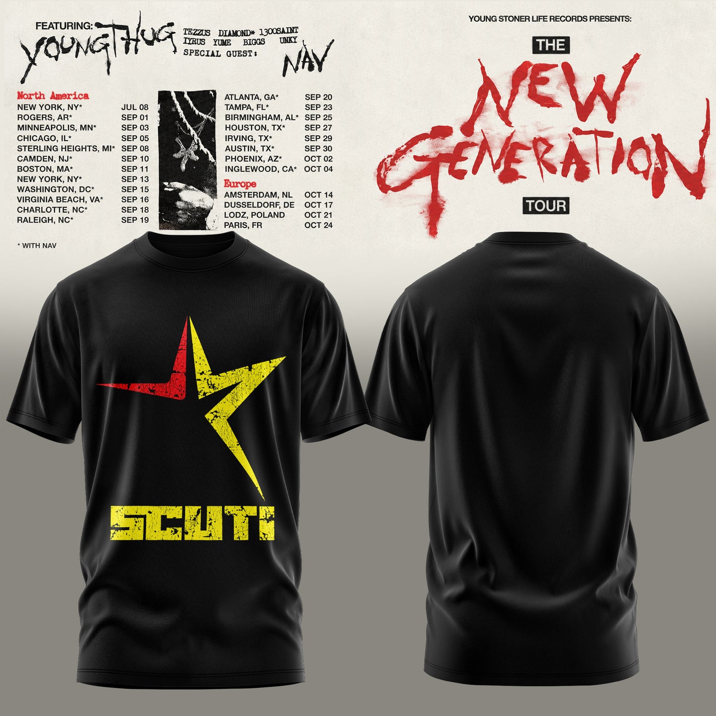 Young Thug – The New Generation World Tour 2026 Limited Tshirt