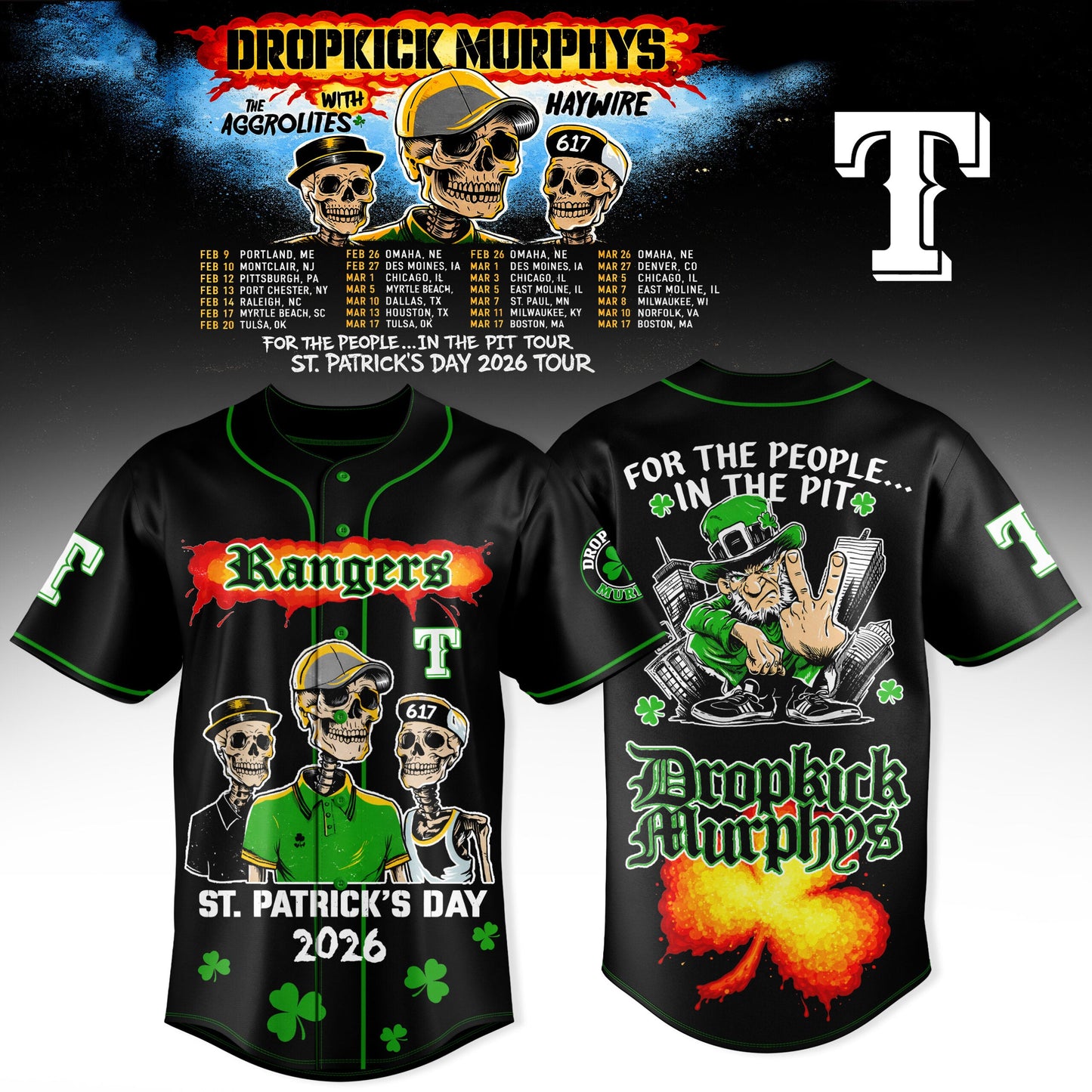 Texas Rangers x Dropkick Murphys St. Patrick™s Day 2026 Tour