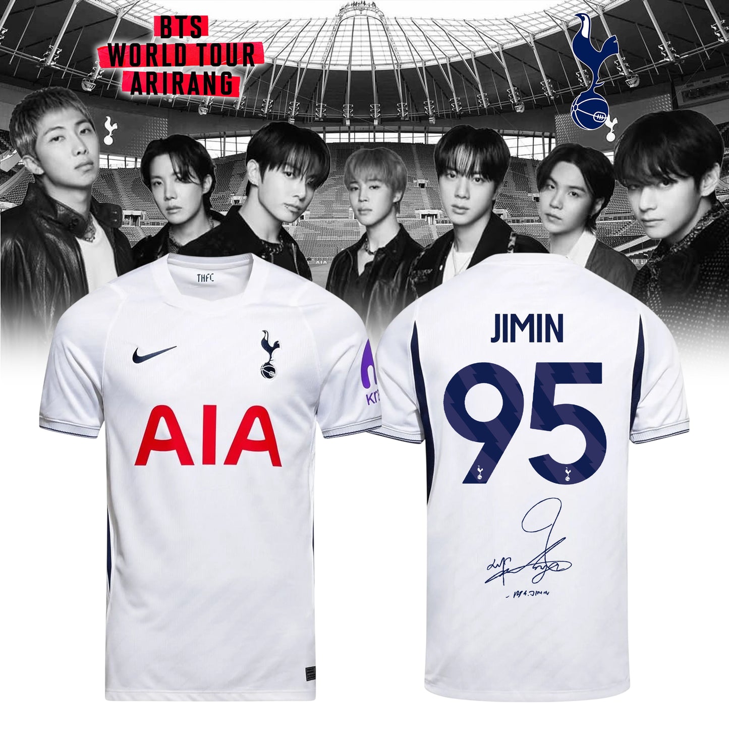 Tottenham Hotspur x BTS World Tour 2026 Signature Home Jersey