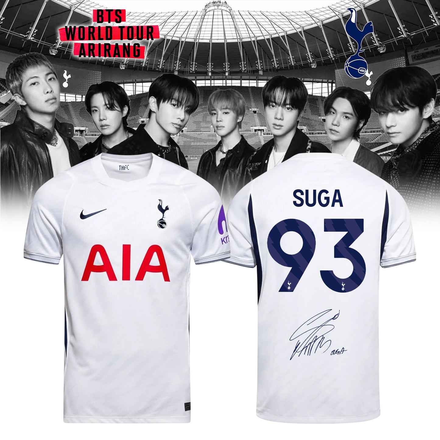 Tottenham Hotspur x BTS World Tour 2026 Signature Home Jersey