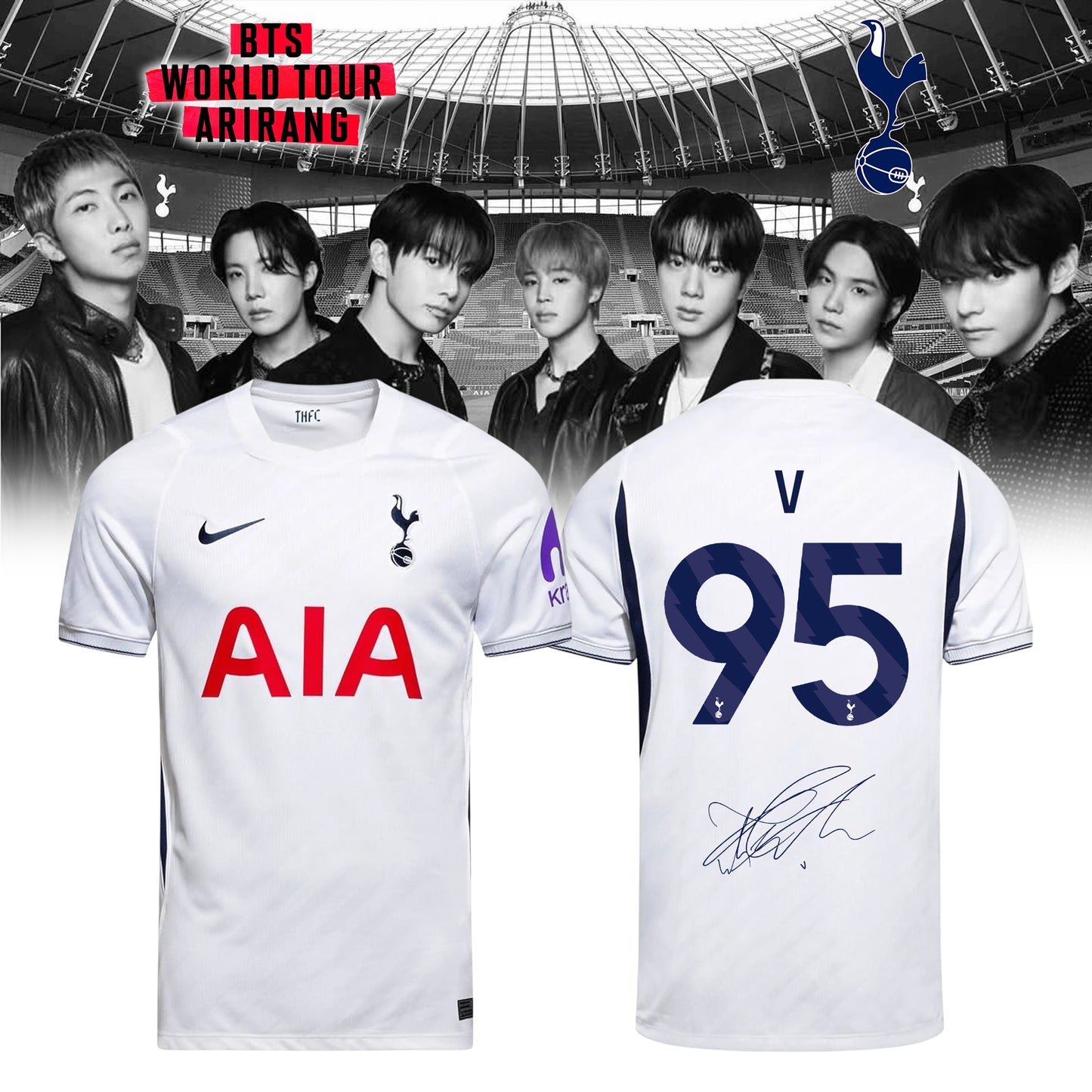 Tottenham Hotspur x BTS World Tour 2026 Signature Home Jersey
