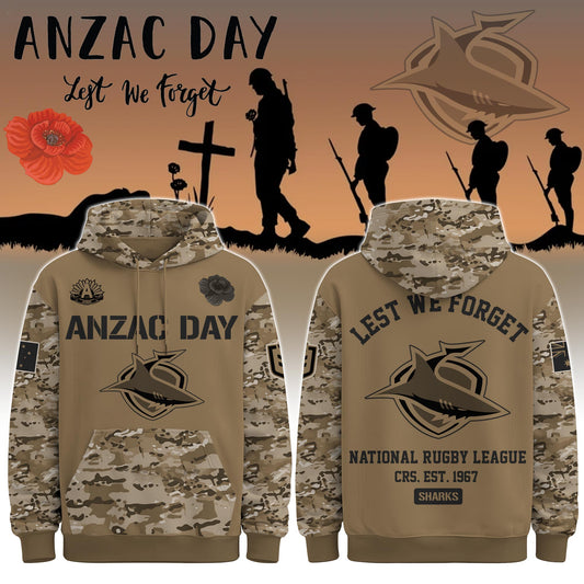 Cronulla-Sutherland Sharks “ Anzac Day Hoodie