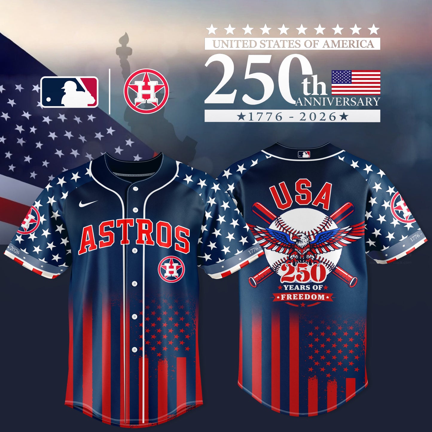 Houston Astros x 250th Anniversary of the United States Jersey
