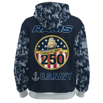Los Angeles Rams Navy 250th Birthday Hoodie Limited Edions