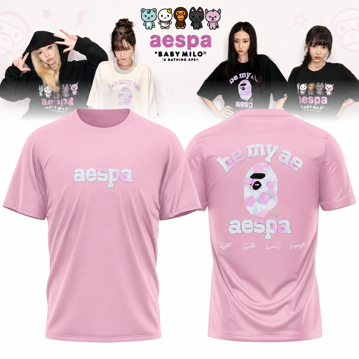 🖤🐰 AESPA x BAPE Limited Edition Shirt