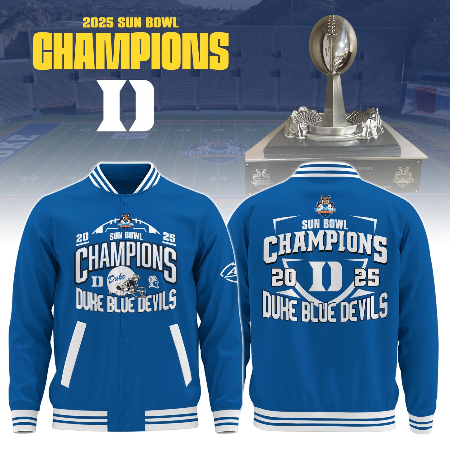 Duke Football Sun Bowl CHAMPIONS 2025 Bomber
