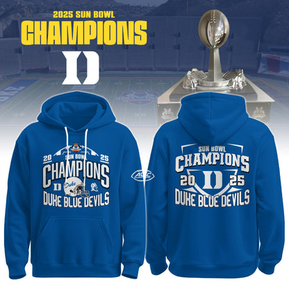Duke Football Sun Bowl CHAMPIONS 2025 Hoodie